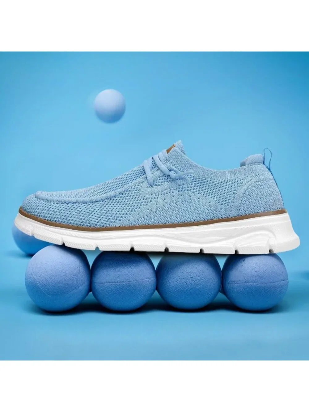 Men's Water Blue Slip On Loafers Comfortable Boat Casual Walking Sneaker Shoes